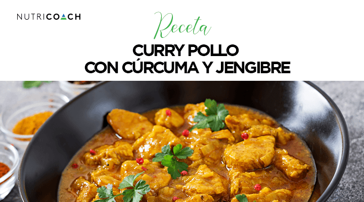 Pollo con superfoods como el cúrcuma y jengibre